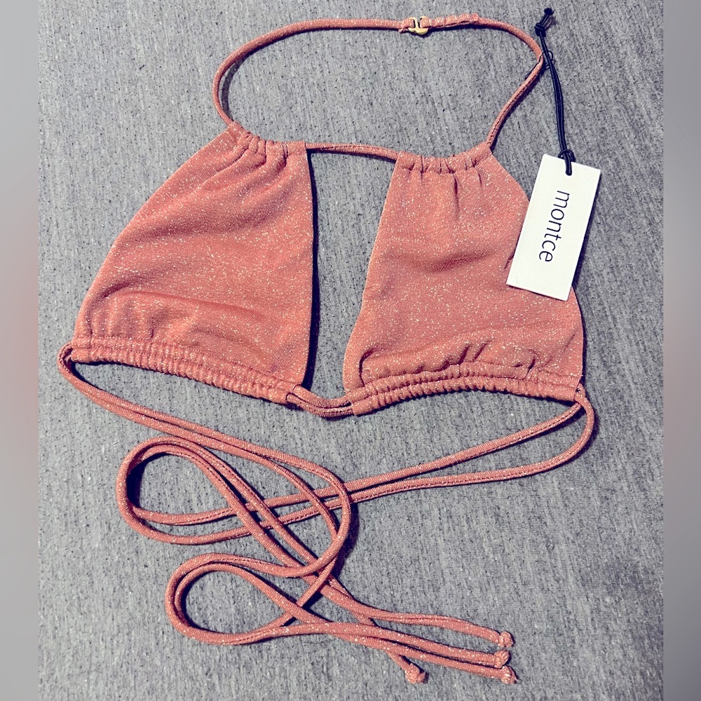 Montce Mauve Sparkle Brasil Bikini Top